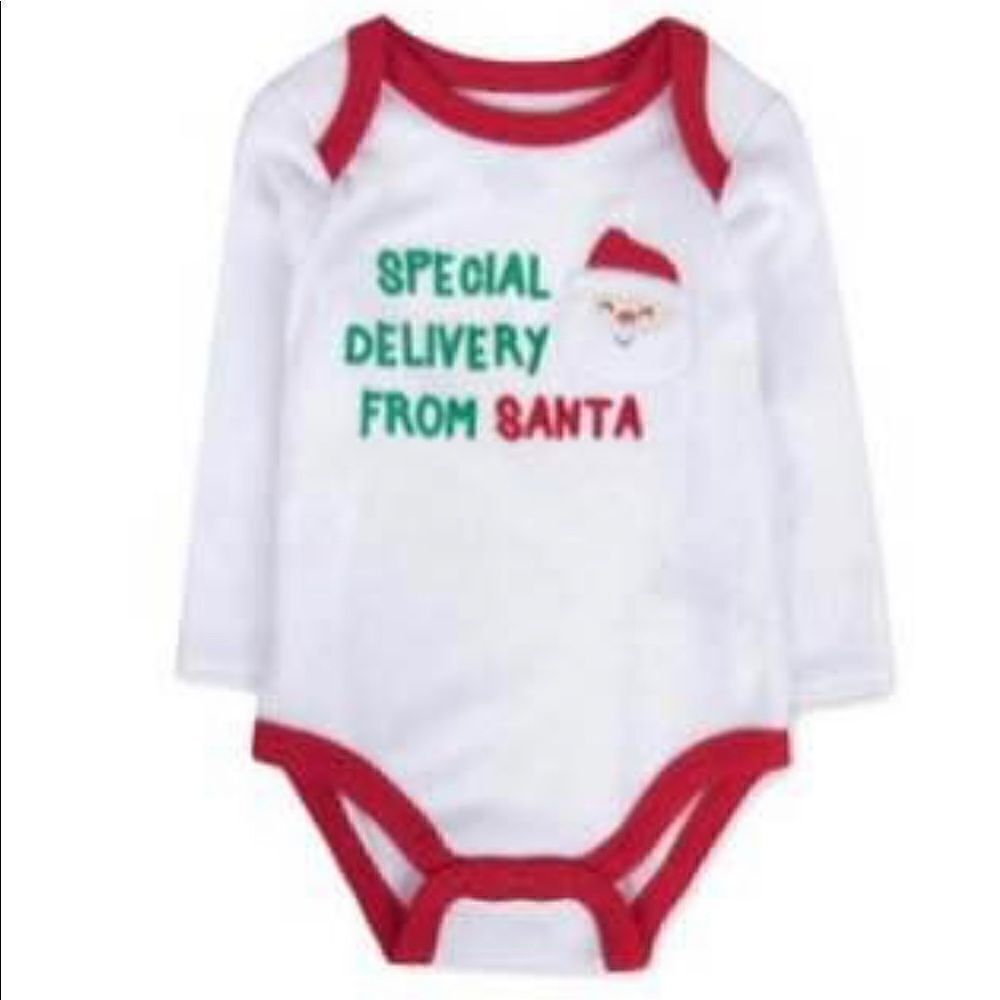 BABY ESSENTIALS “Special Delivery From Santa” Onsie - Picture 2 of 2